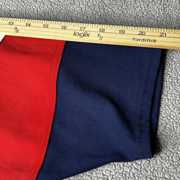 Bombers Ice Hockey Jersey Mens Medium Navy Red Long Sleeve 11 Athletic Knit - Picture 11 of 13